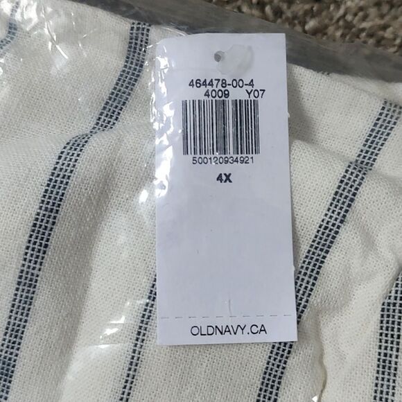 New With Tags Old Navy Size 4X Square-Neck Linen-Blend Mini Dress - Picture 7 of 7